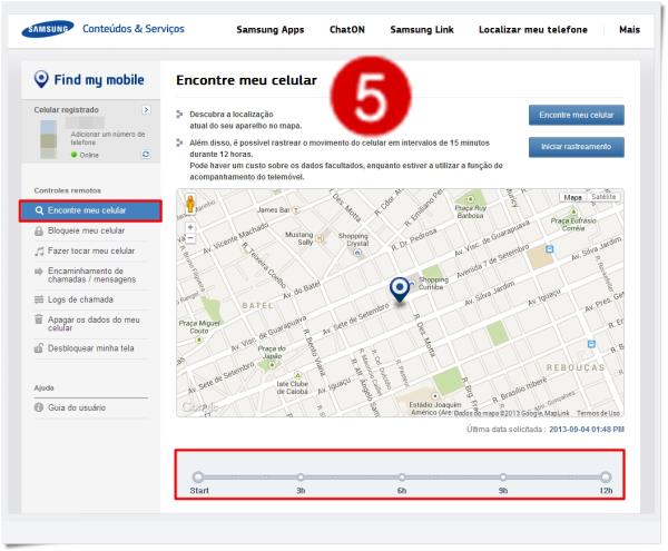 Serviço online da Samsung permite que o usuário localize o celular e execute ações remotamente.